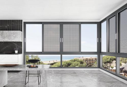 三軌帶紗推拉窗